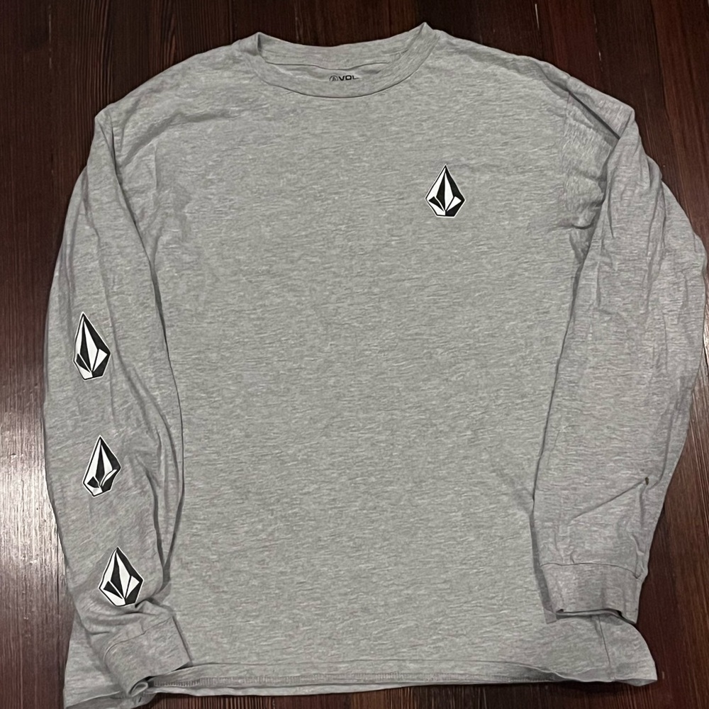 Volcom Gray Long Sleeve Tee men’s large